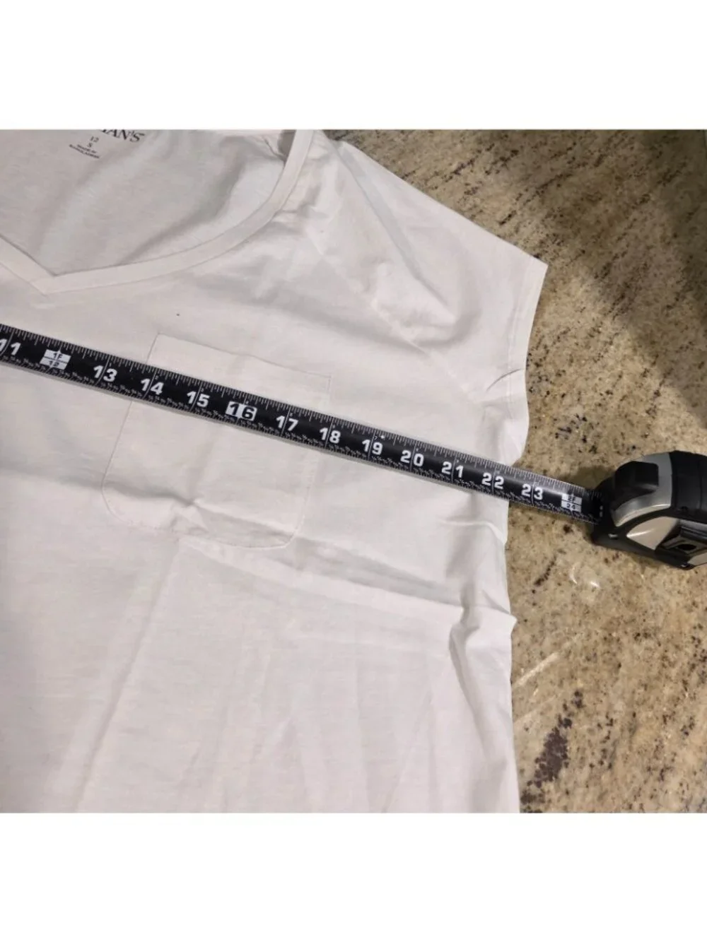 New! Roaman's V-Neck Pocket Women 12 S White Raglan Sleeveless T-Shirt